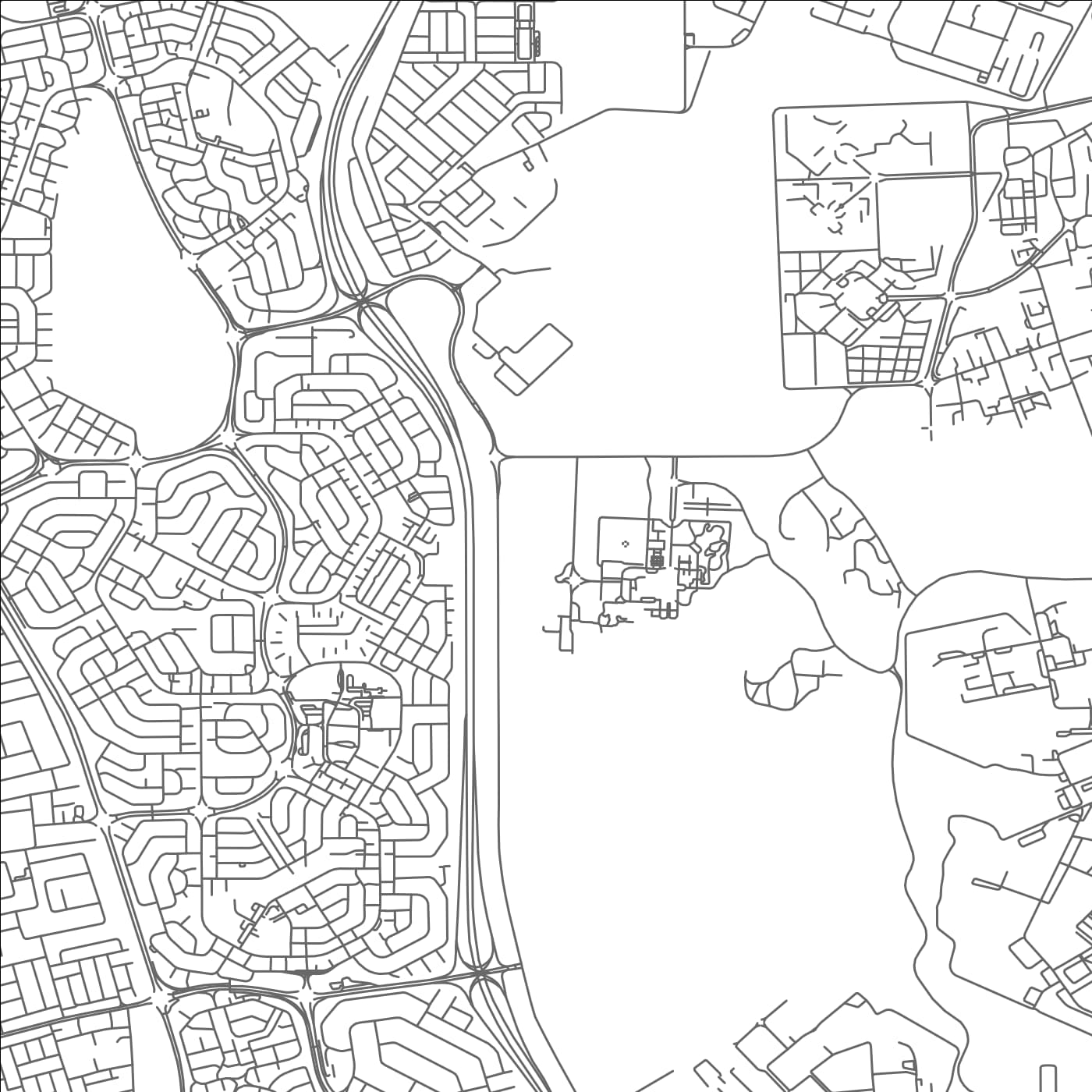 ROAD MAP OF MADĪNAT ḨAMAD, BAHRAIN BY MAPBAKES