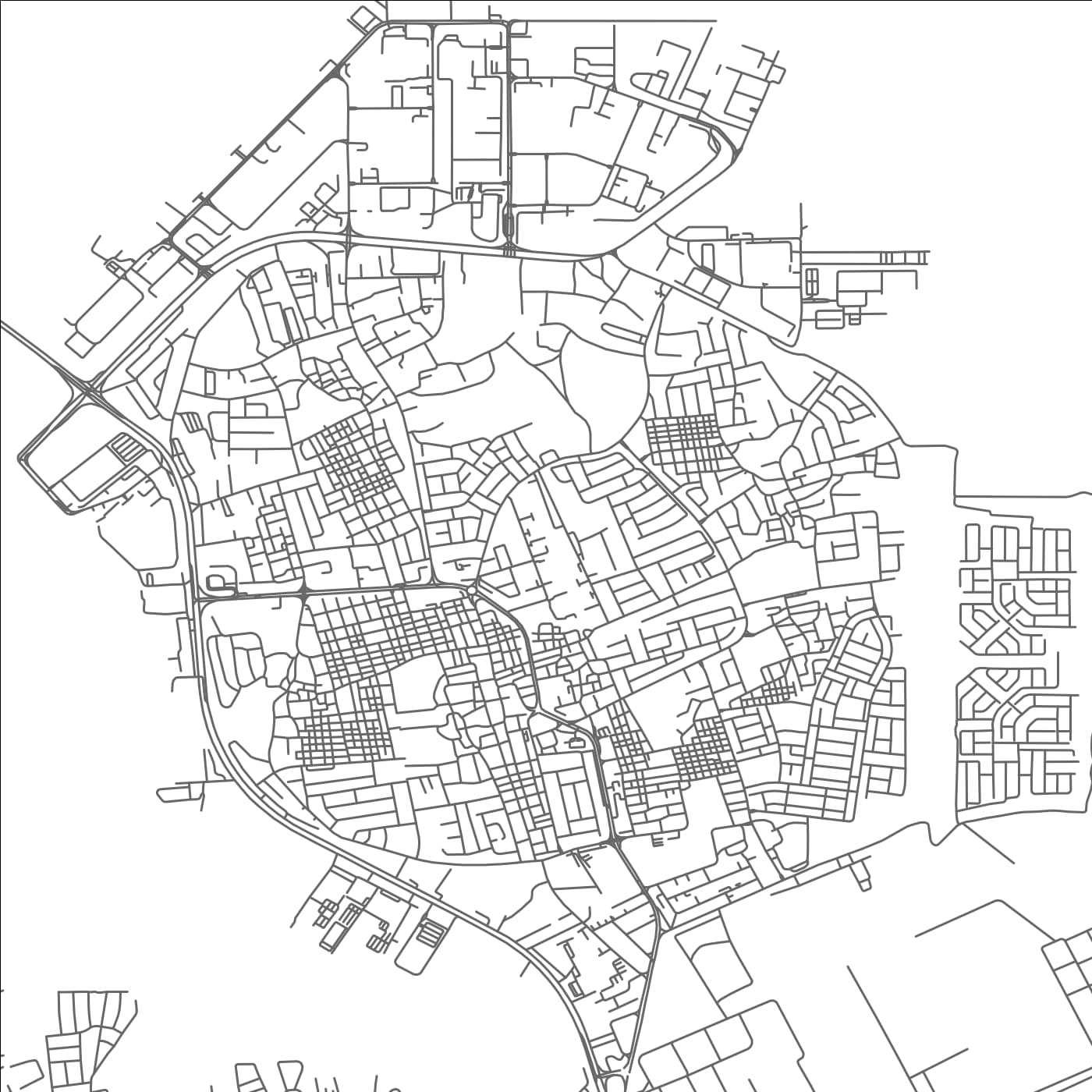 ROAD MAP OF MARQŪBĀN, BAHRAIN BY MAPBAKES