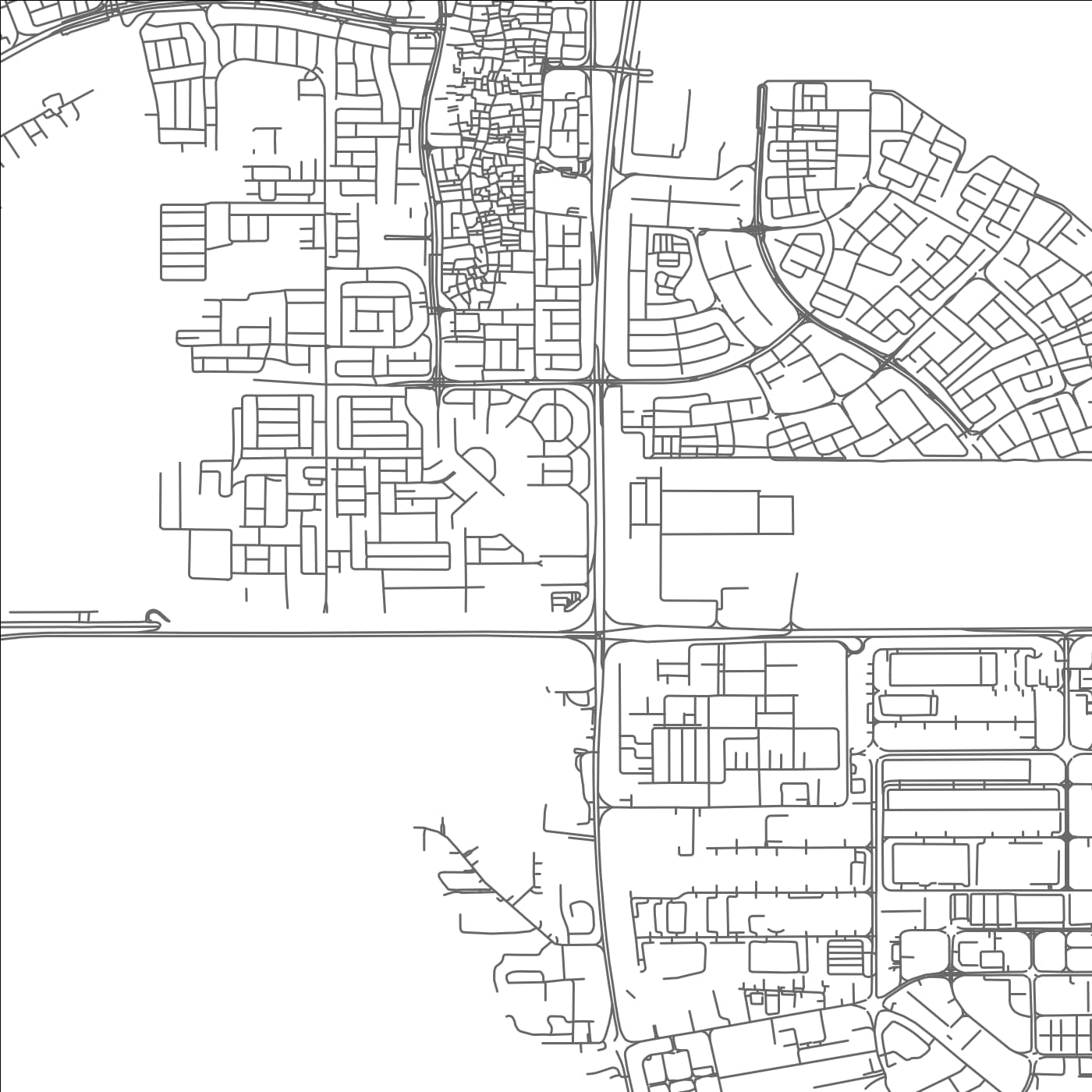 ROAD MAP OF UMM ASH SHAJAR, BAHRAIN BY MAPBAKES