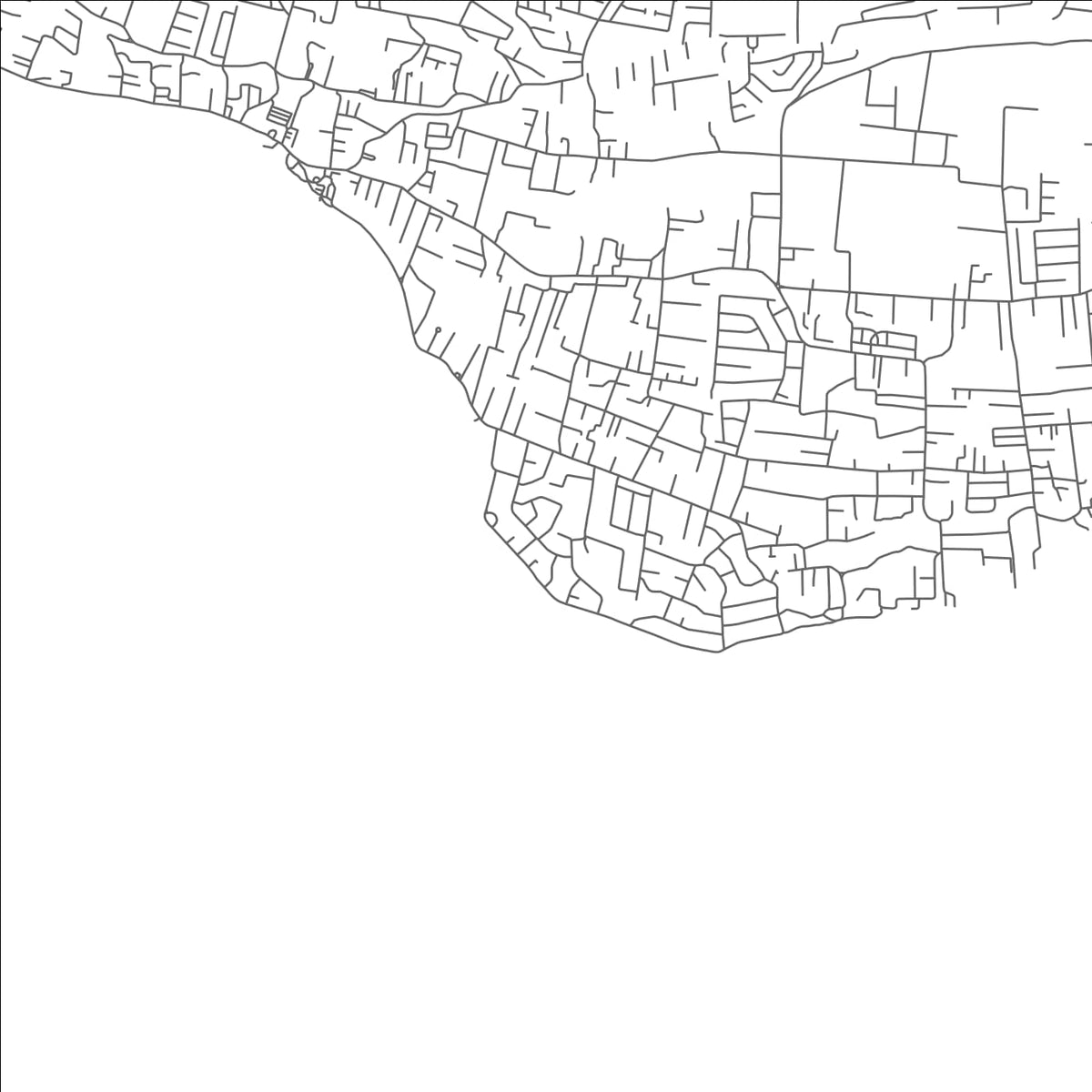 ROAD MAP OF ATLANTIC SHORES, BARBADOS BY MAPBAKES