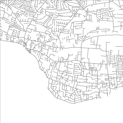 ROAD MAP OF BELOW ROCK, BARBADOS BY MAPBAKES