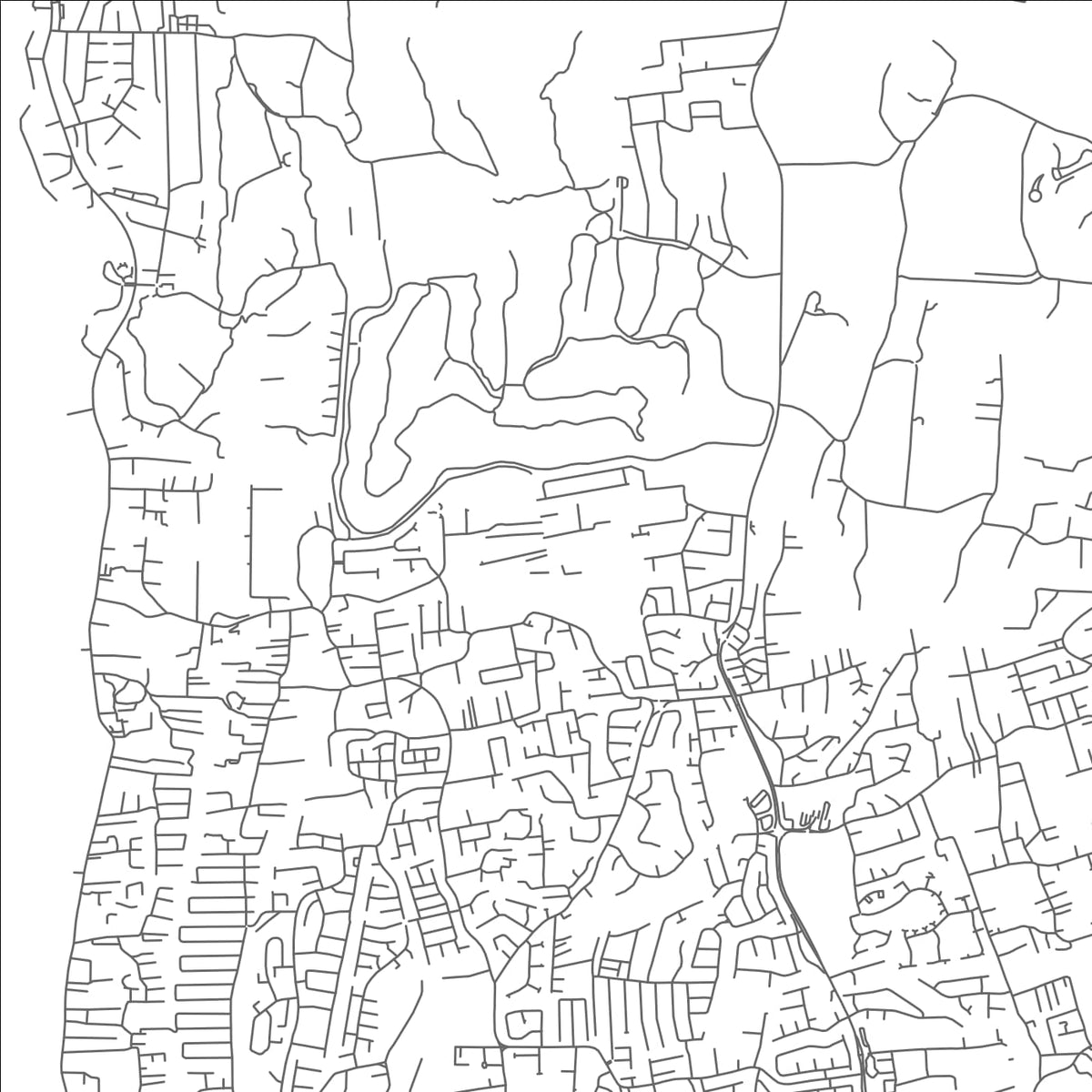 ROAD MAP OF HOYTES, BARBADOS BY MAPBAKES