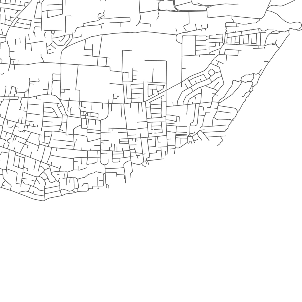 ROAD MAP OF INCH MARLOWE, BARBADOS BY MAPBAKES