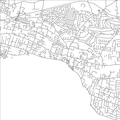 ROAD MAP OF OISTINS, BARBADOS BY MAPBAKES