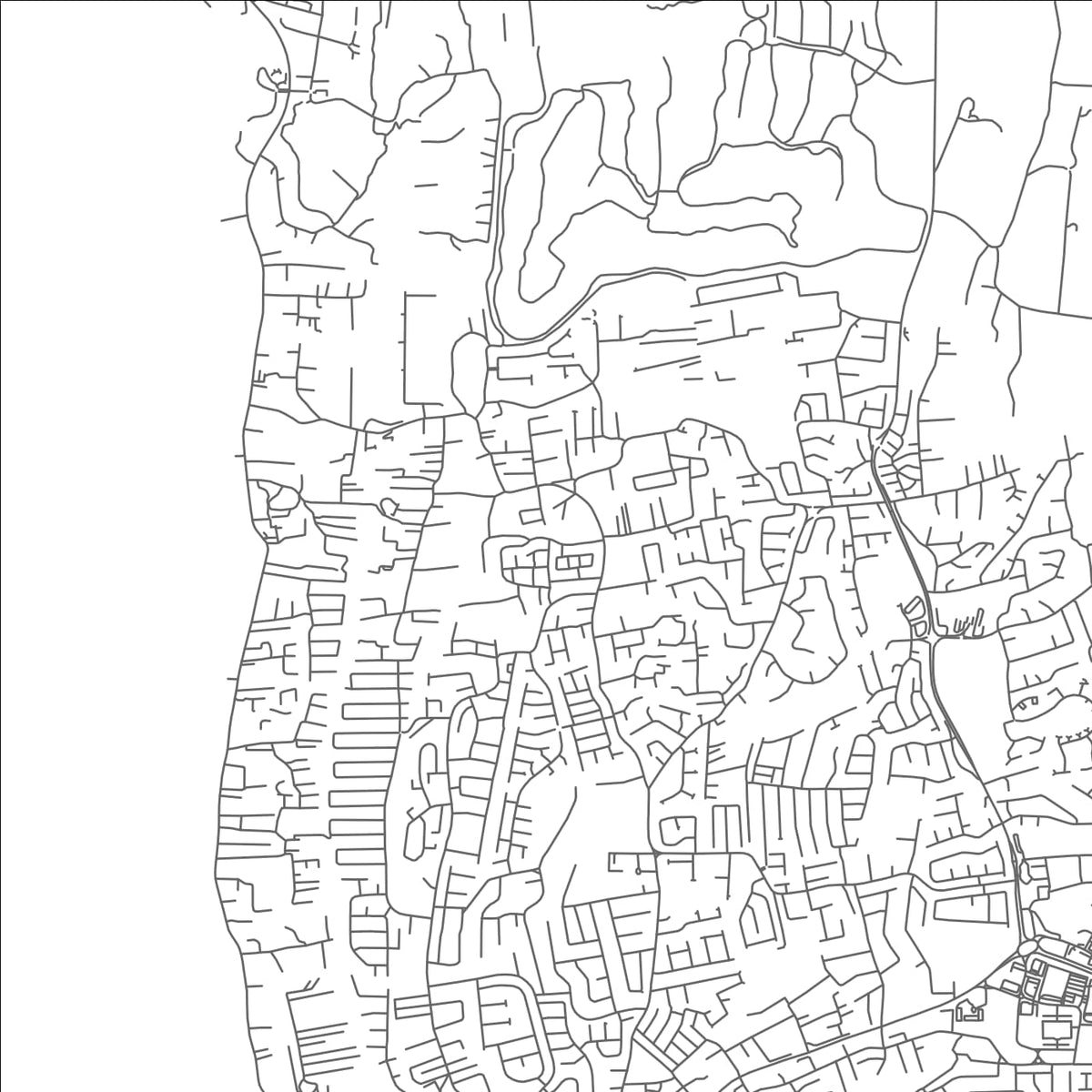 ROAD MAP OF THORPES, BARBADOS BY MAPBAKES