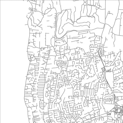 ROAD MAP OF THORPES, BARBADOS BY MAPBAKES