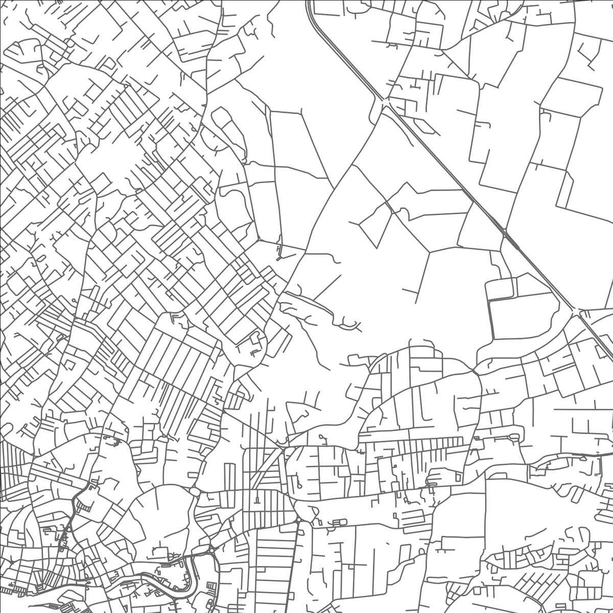 ROAD MAP OF WATERFORD, BARBADOS BY MAPBAKES
