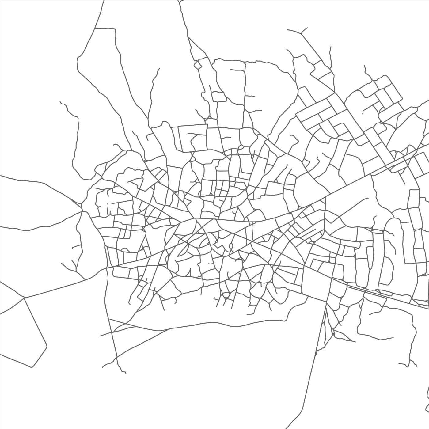 ROAD MAP OF BOKAA, BOTSWANA BY MAPBAKES