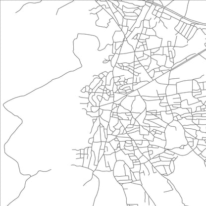 ROAD MAP OF GABANE, BOTSWANA BY MAPBAKES