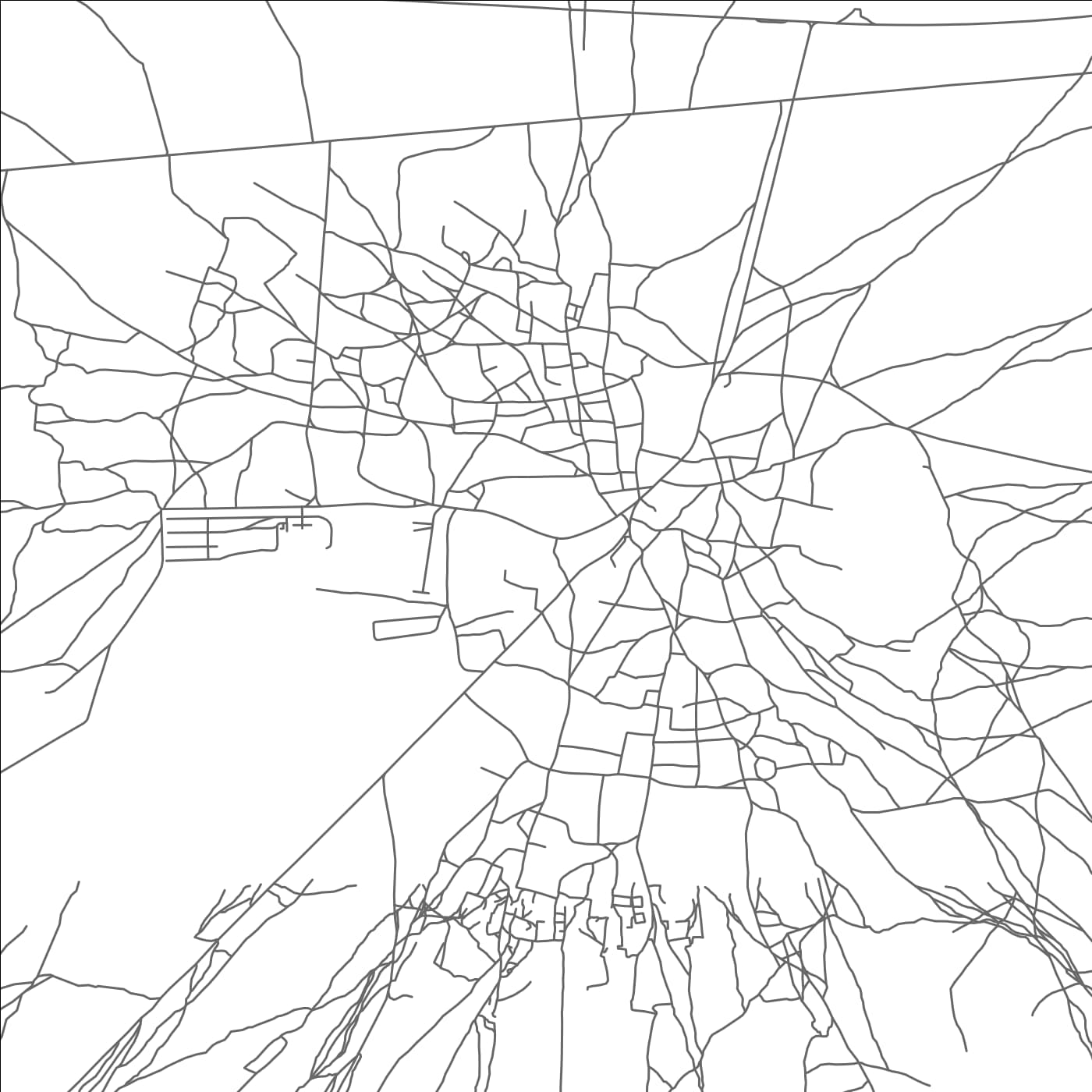 ROAD MAP OF GWETA, BOTSWANA BY MAPBAKES