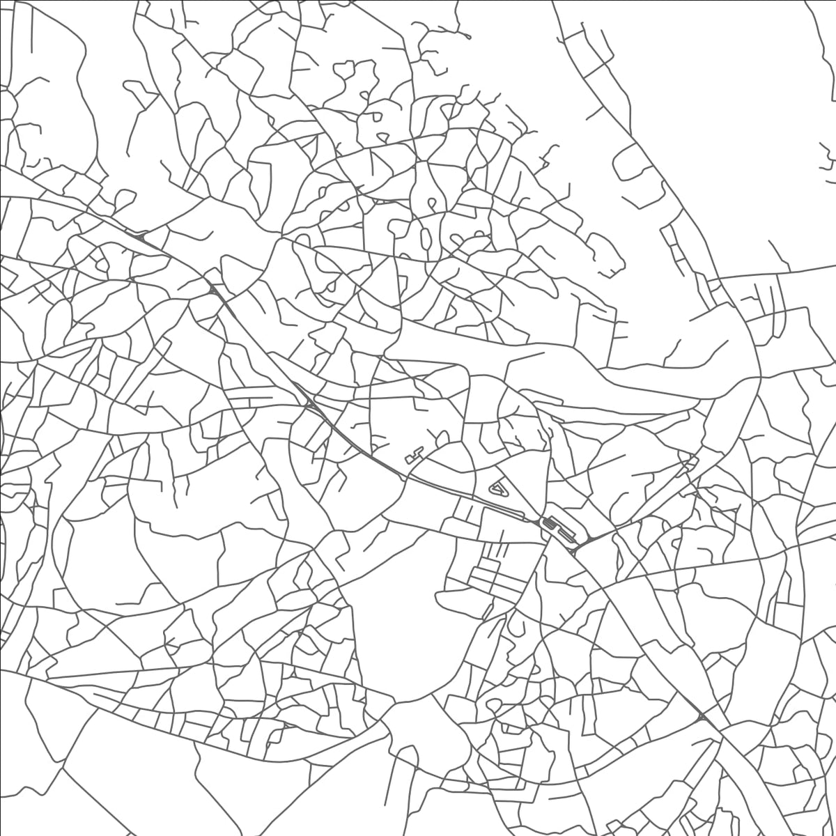 ROAD MAP OF KANYE, BOTSWANA BY MAPBAKES