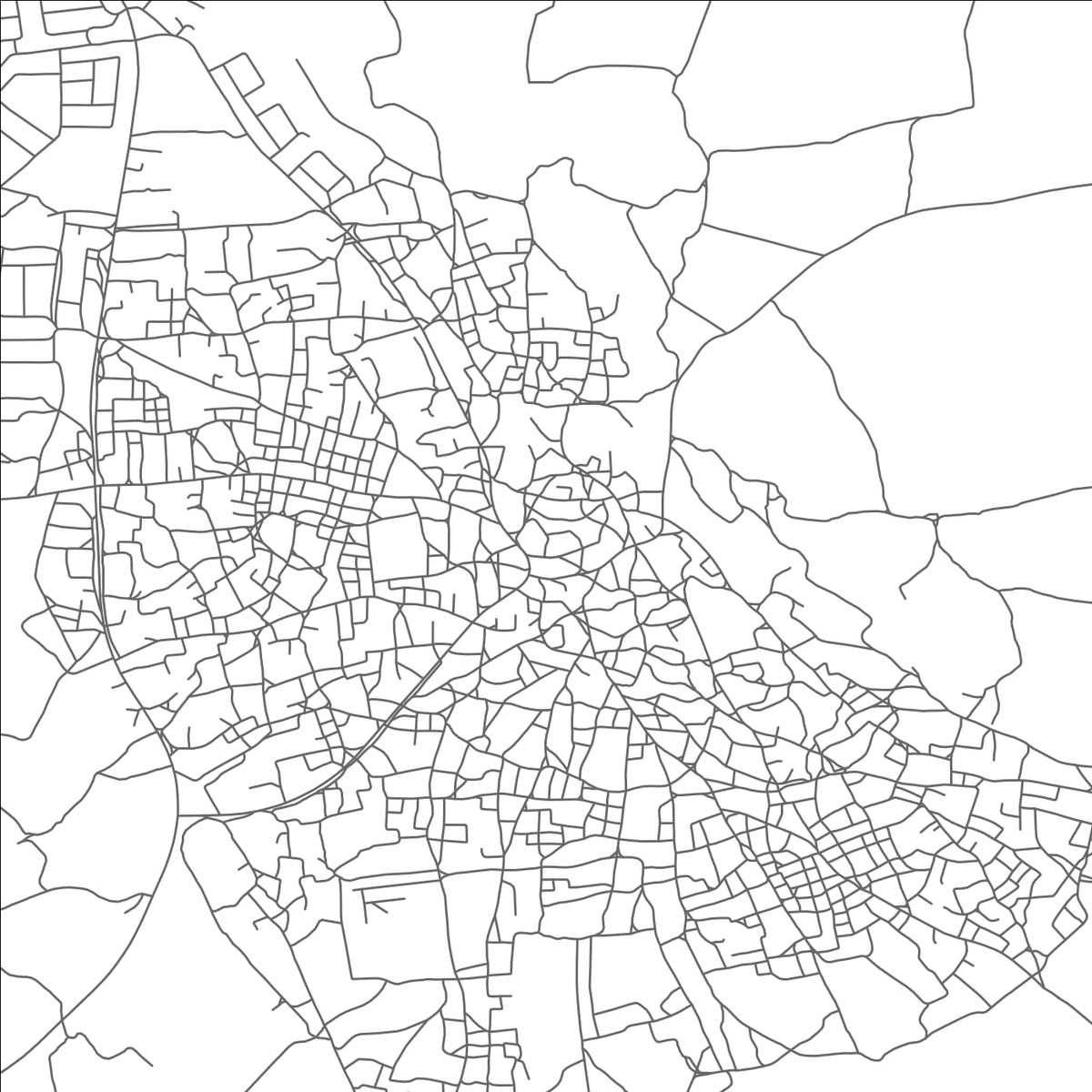 ROAD MAP OF KOPONG, BOTSWANA BY MAPBAKES