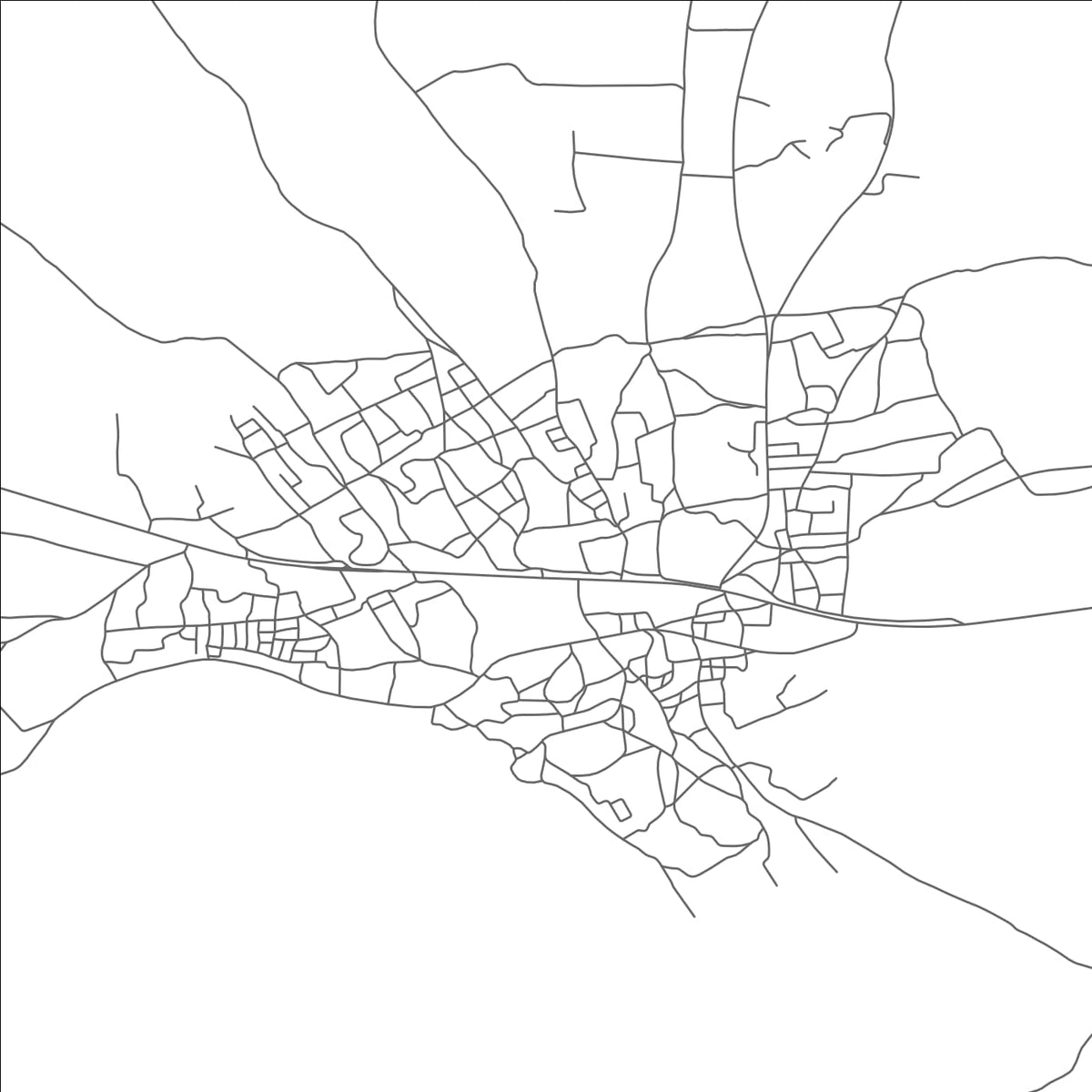 ROAD MAP OF KUMAKWANE, BOTSWANA BY MAPBAKES