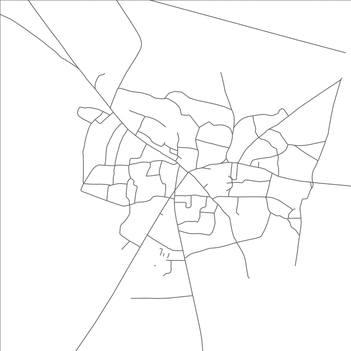 ROAD MAP OF LEHUTUTU, BOTSWANA BY MAPBAKES