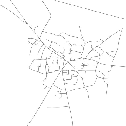 ROAD MAP OF LEHUTUTU, BOTSWANA BY MAPBAKES