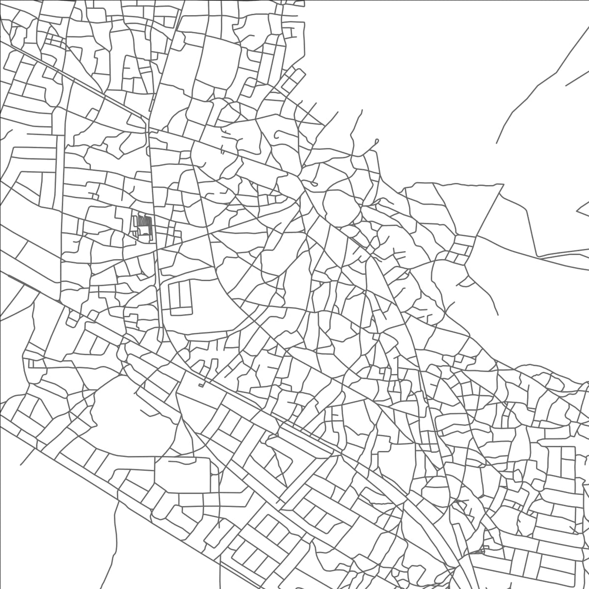 ROAD MAP OF LETLHAKANE, BOTSWANA BY MAPBAKES