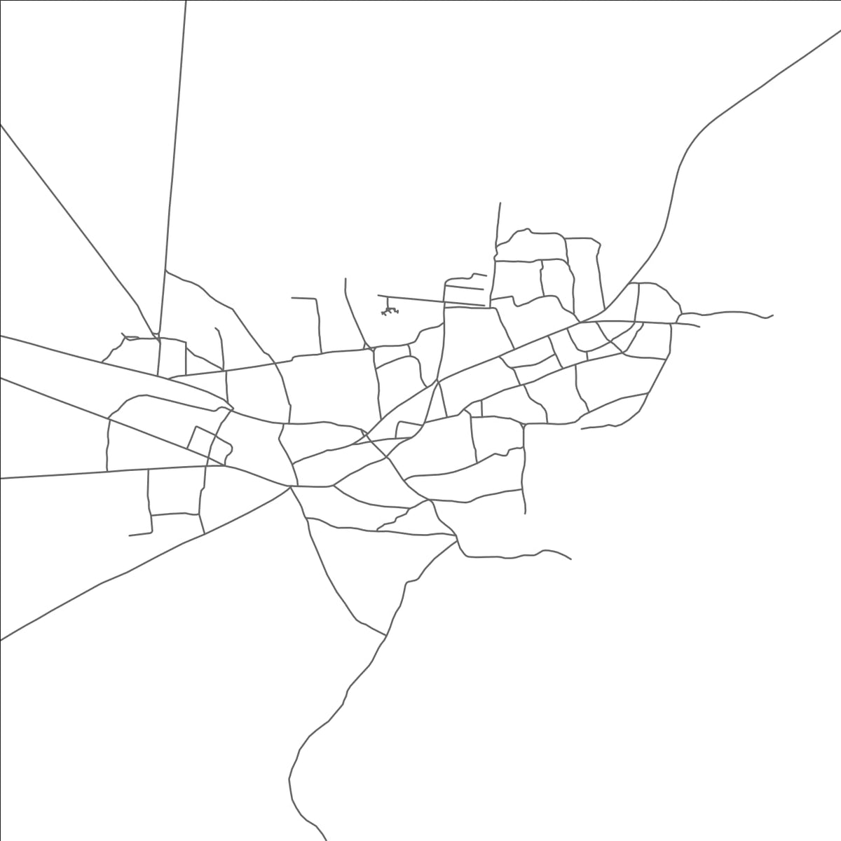 ROAD MAP OF LETSHENG, BOTSWANA BY MAPBAKES
