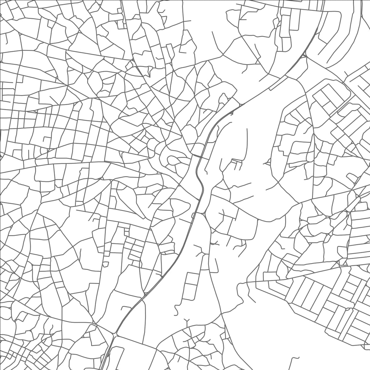 ROAD MAP OF MAHALAPYE, BOTSWANA BY MAPBAKES