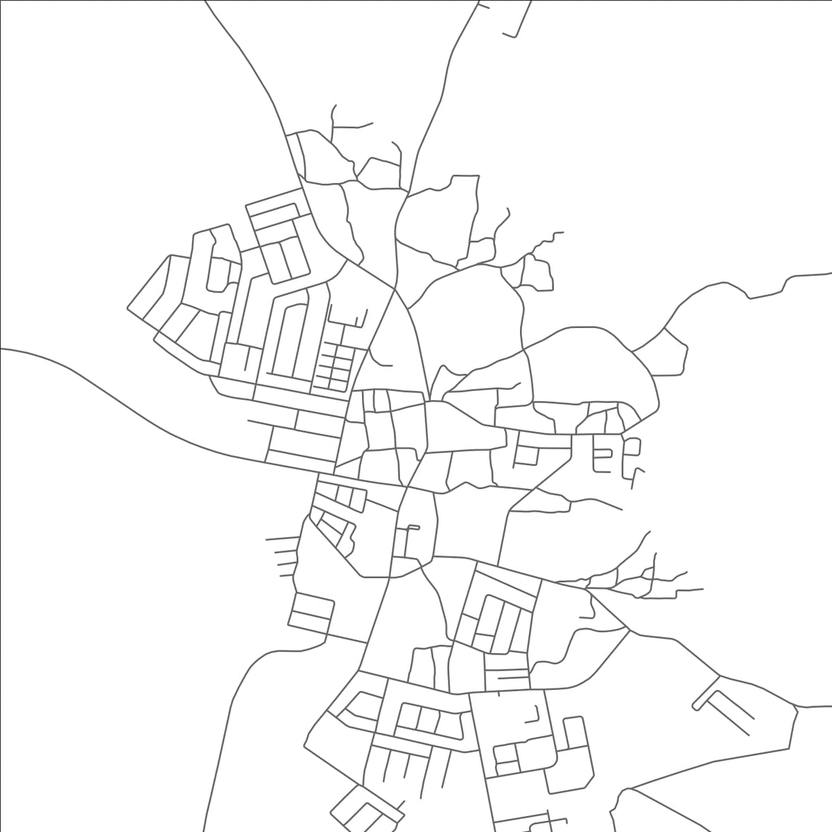 ROAD MAP OF MASUNGA, BOTSWANA BY MAPBAKES