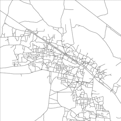 ROAD MAP OF MATHAMBGWANE, BOTSWANA BY MAPBAKES