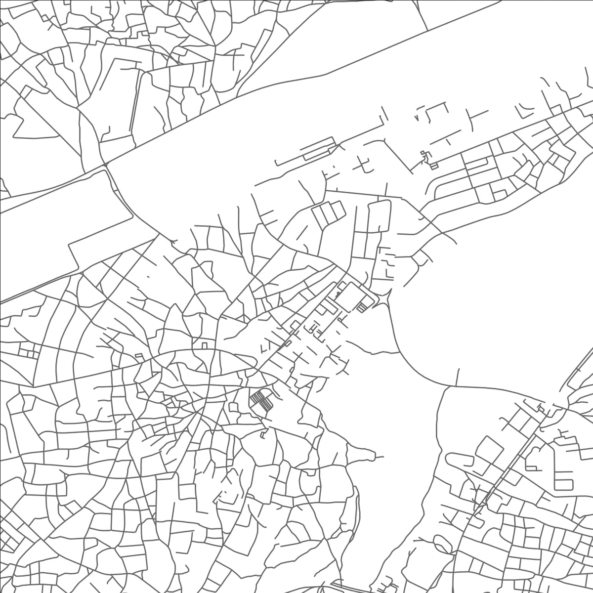 ROAD MAP OF MAUN, BOTSWANA BY MAPBAKES