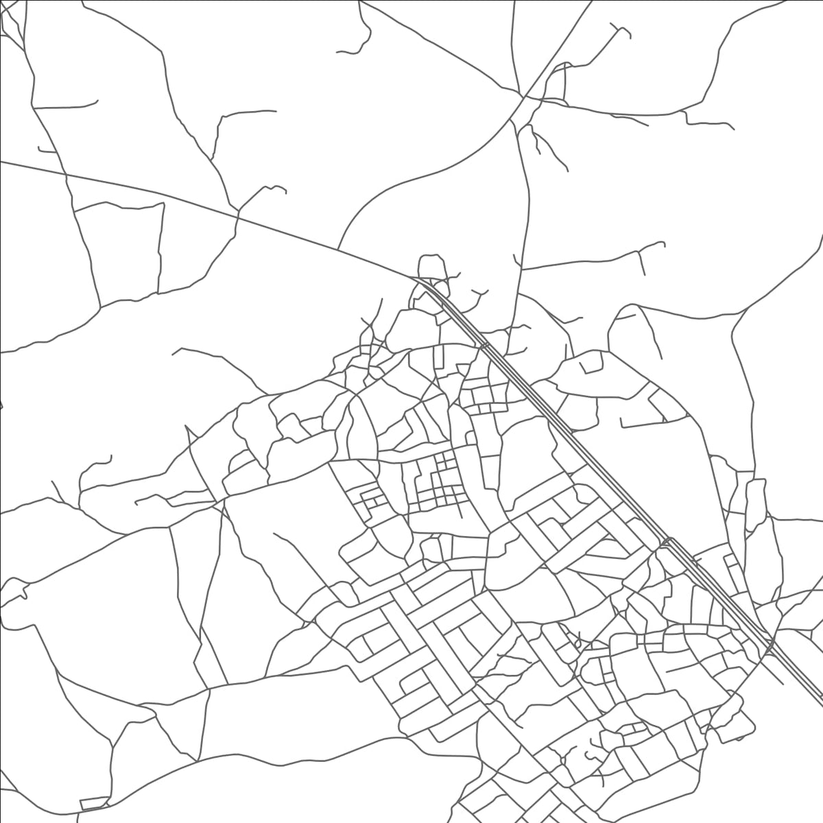 ROAD MAP OF METSEMOTLHABA, BOTSWANA BY MAPBAKES