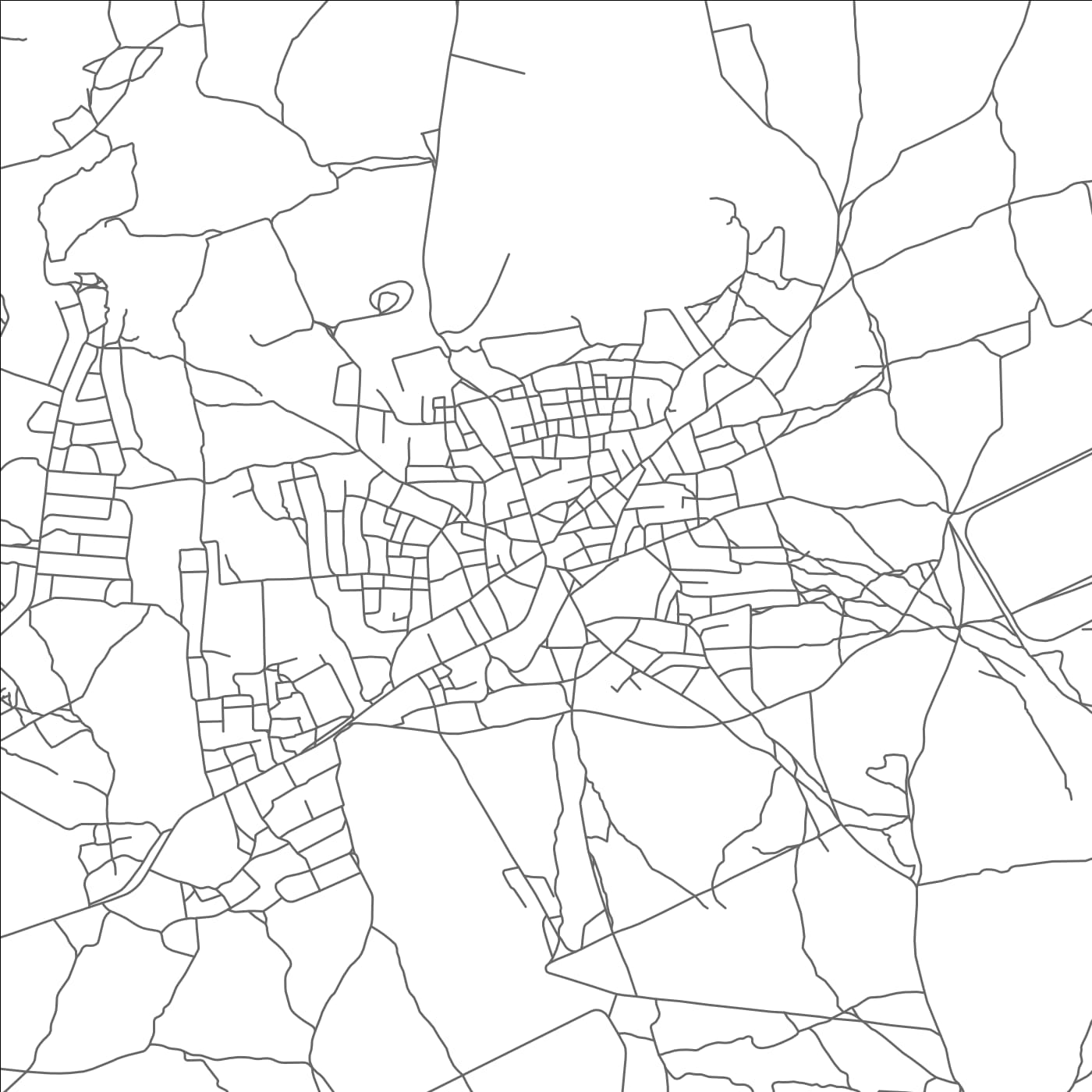 ROAD MAP OF MMOPONE, BOTSWANA BY MAPBAKES