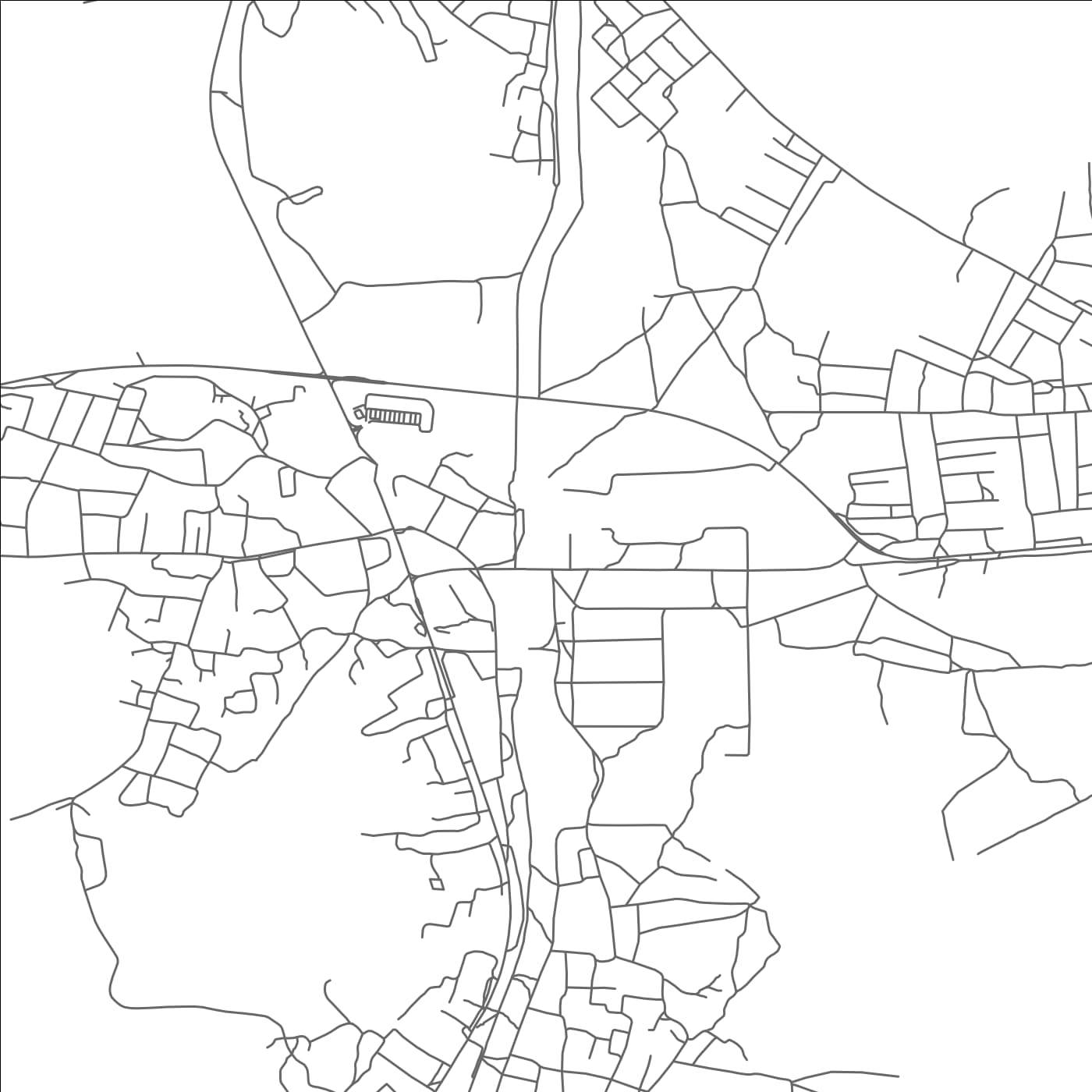 ROAD MAP OF PILANE, BOTSWANA BY MAPBAKES