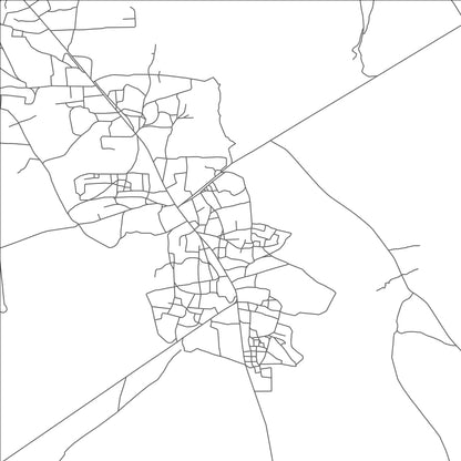 ROAD MAP OF SEBINA, BOTSWANA BY MAPBAKES