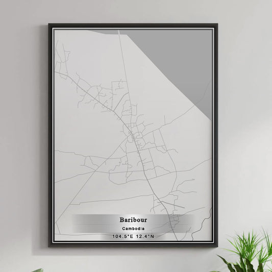 ROAD MAP OF BARIBOUR, CAMBODIA BY MAPBAKES