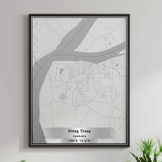 ROAD MAP OF STUNG TRENG, CAMBODIA BY MAPBAKES