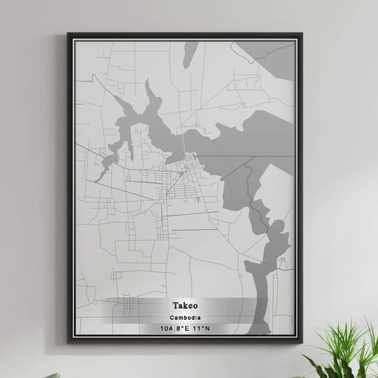 ROAD MAP OF TAKEO, CAMBODIA BY MAPBAKES