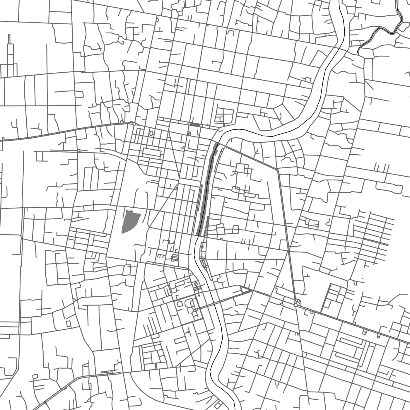 ROAD MAP OF BATTAMBANG, CAMBODIA BY MAPBAKES