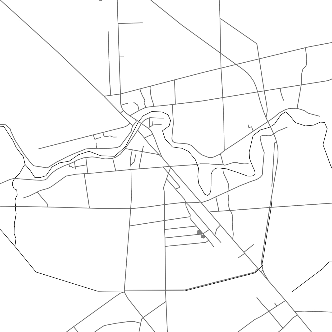 ROAD MAP OF STOUNG, CAMBODIA BY MAPBAKES