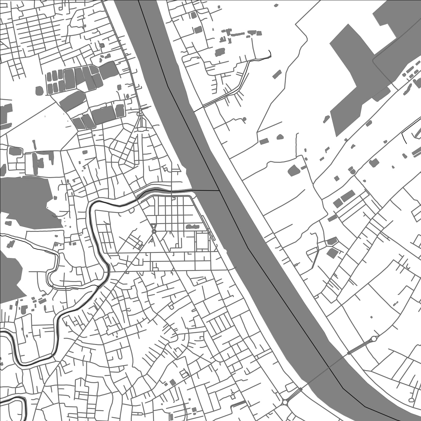 ROAD MAP OF TA KHMAU, CAMBODIA BY MAPBAKES