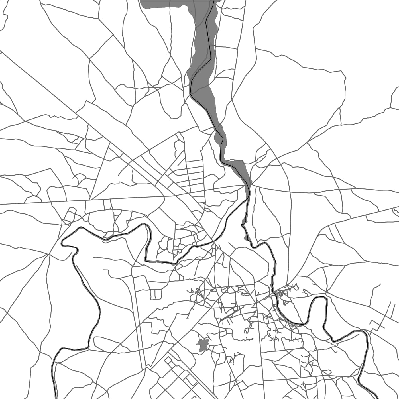 ROAD MAP OF KAGA BANDORO, CENTRAL AFRICAN REPUBLIC BY MAPBAKES