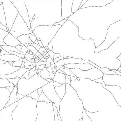 ROAD MAP OF NDELE, CENTRAL AFRICAN REPUBLIC BY MAPBAKES