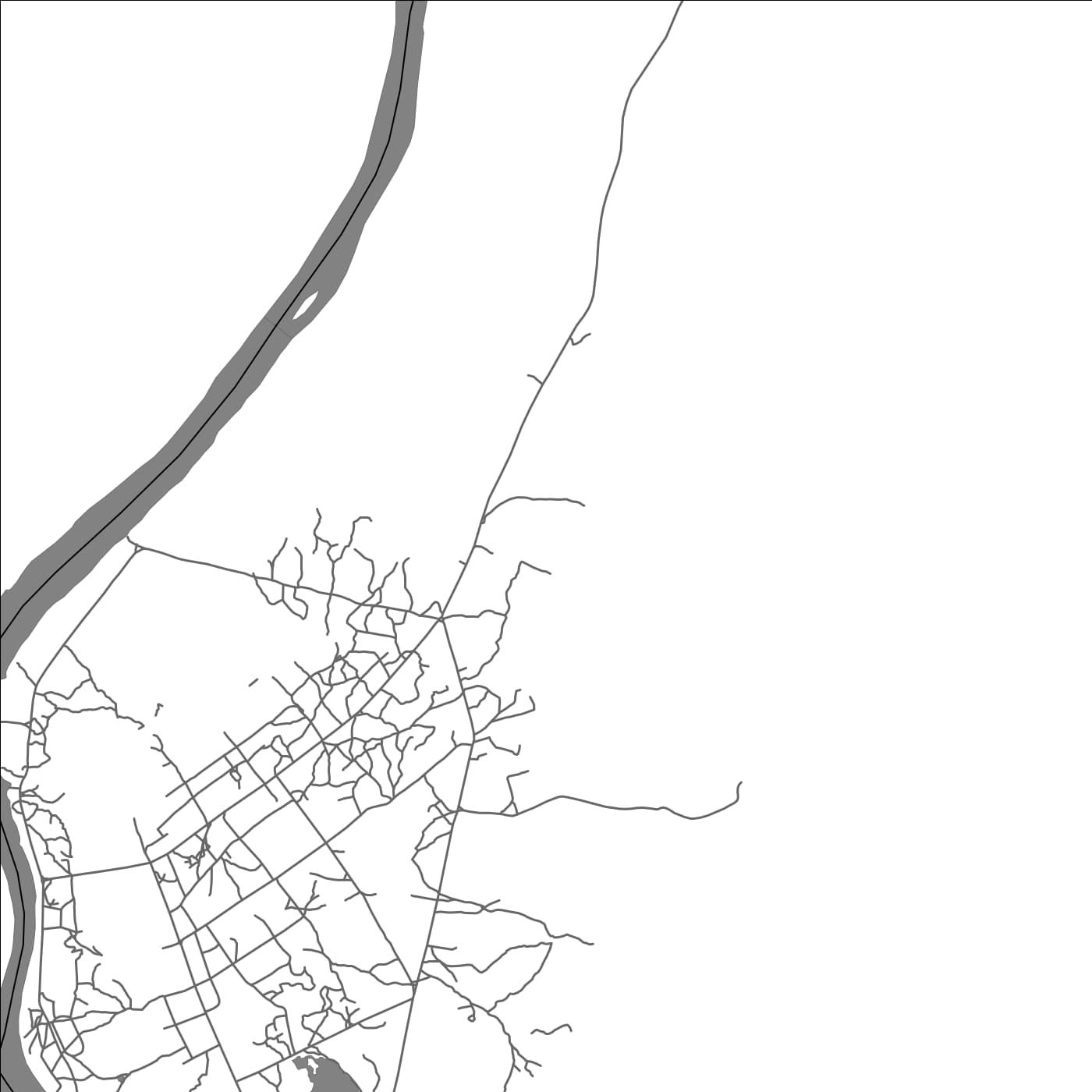 ROAD MAP OF NOLA, CENTRAL AFRICAN REPUBLIC BY MAPBAKES