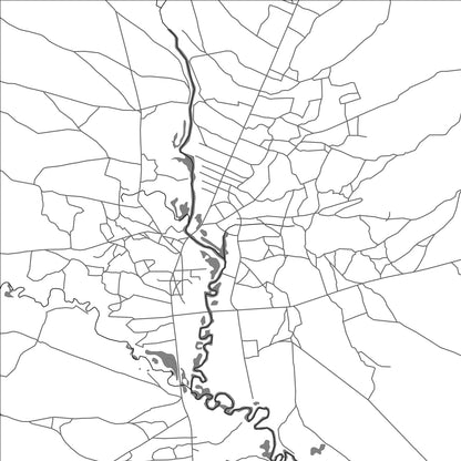 ROAD MAP OF SIBUT, CENTRAL AFRICAN REPUBLIC BY MAPBAKES