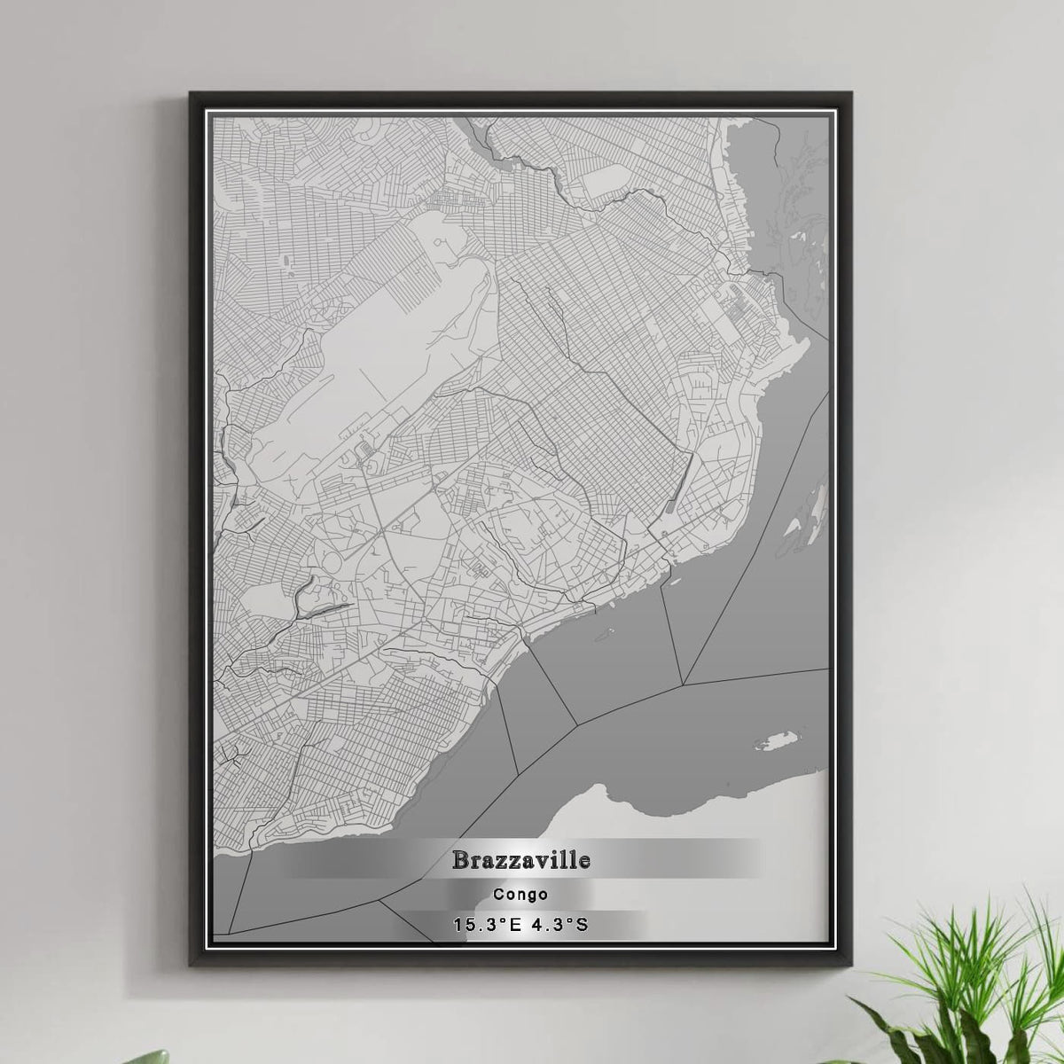 ROAD MAP OF BRAZZAVILLE, CONGO BY MAPBAKES
