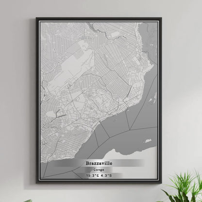 ROAD MAP OF BRAZZAVILLE, CONGO BY MAPBAKES