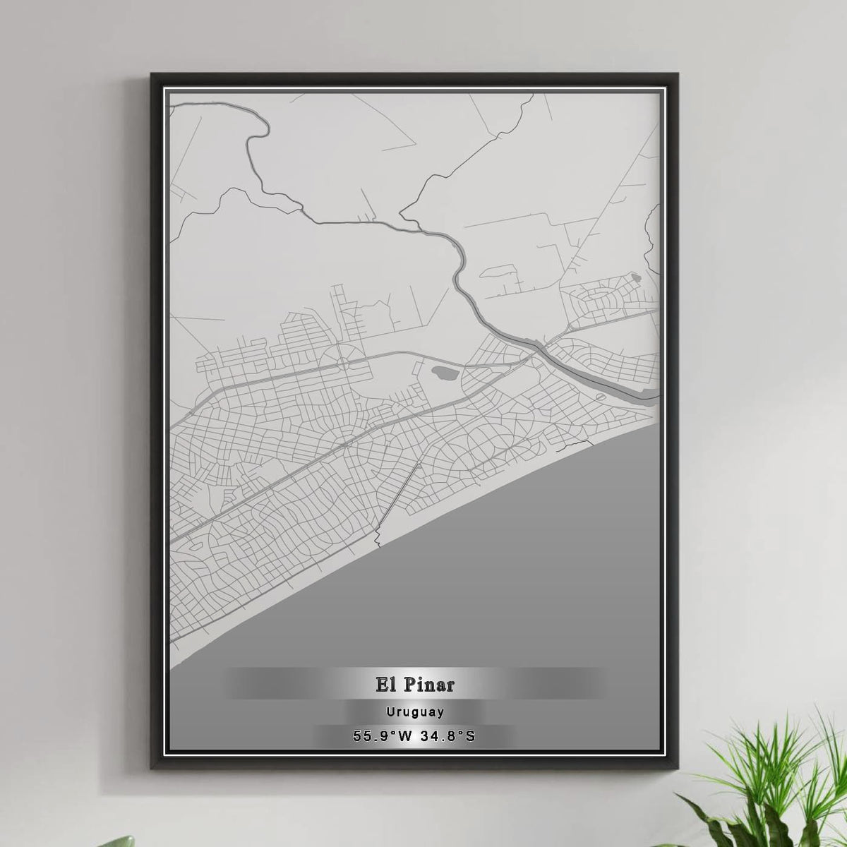 ROAD MAP OF EL PINAR, URUGUAY BY MAPBAKES