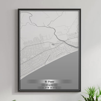 ROAD MAP OF EL PINAR, URUGUAY BY MAPBAKES