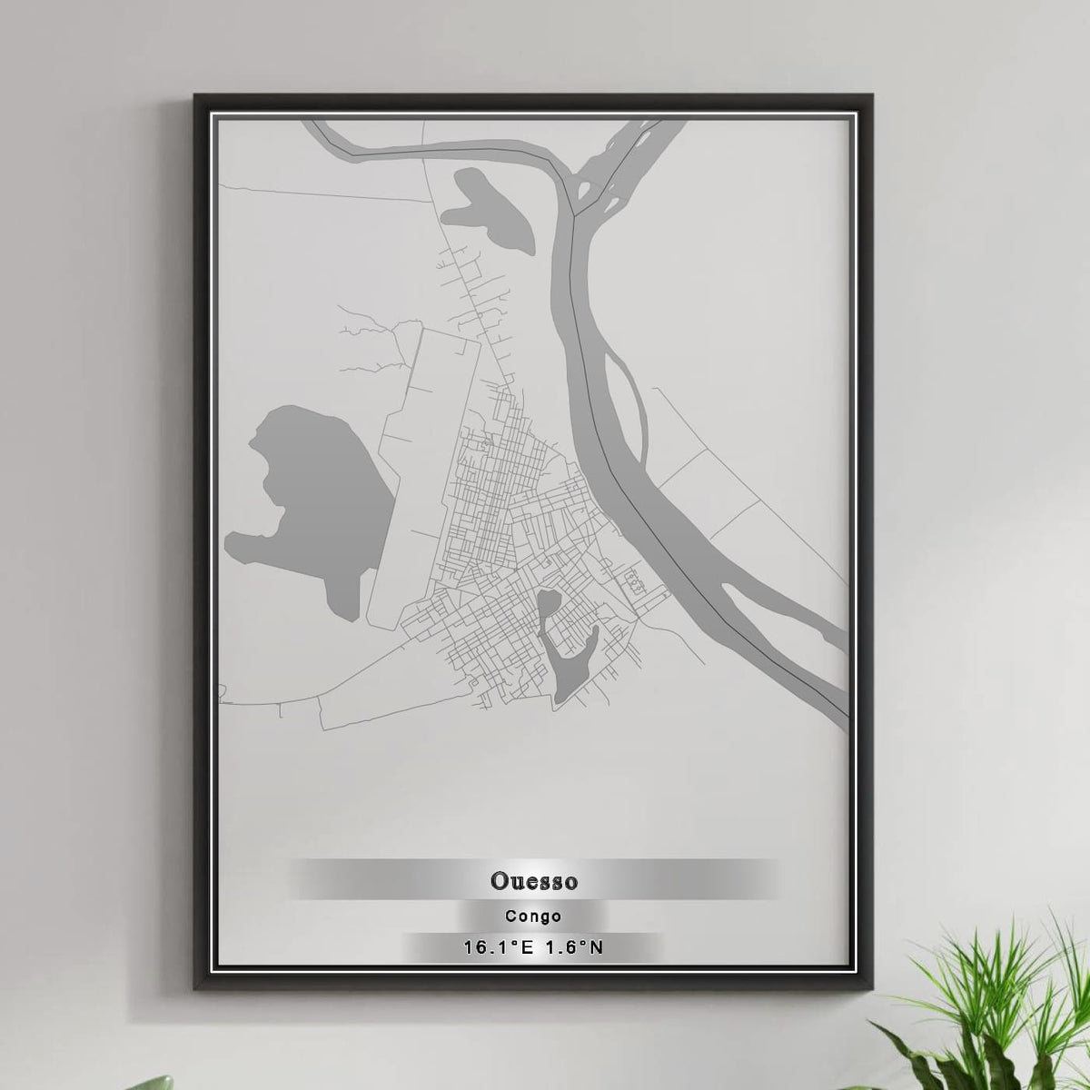 ROAD MAP OF OUESSO, CONGO BY MAPBAKES