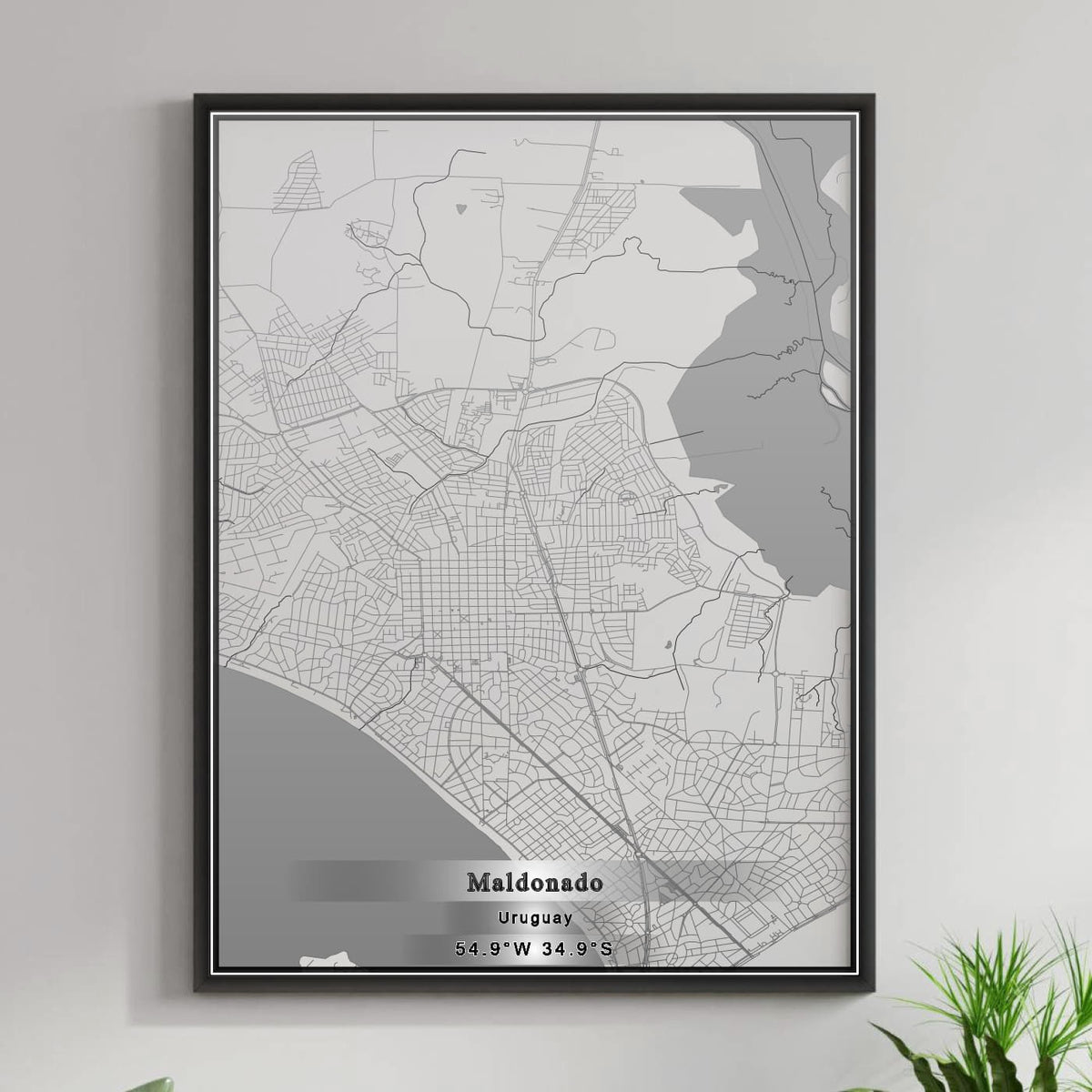 ROAD MAP OF MALDONADO, URUGUAY BY MAPBAKES