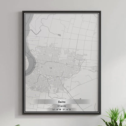 ROAD MAP OF SALTO, URUGUAY BY MAPBAKES
