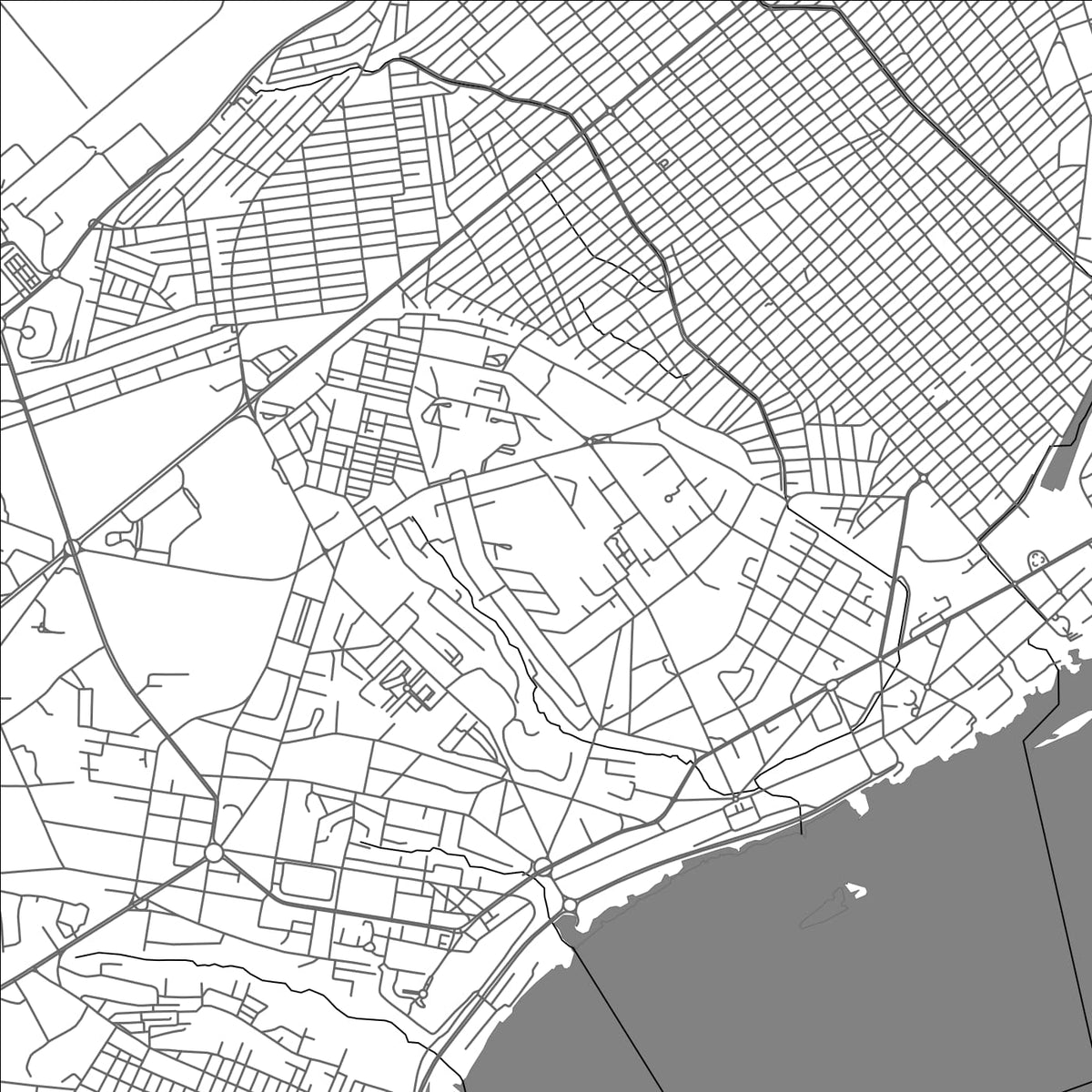 ROAD MAP OF BRAZZAVILLE, CONGO BY MAPBAKES