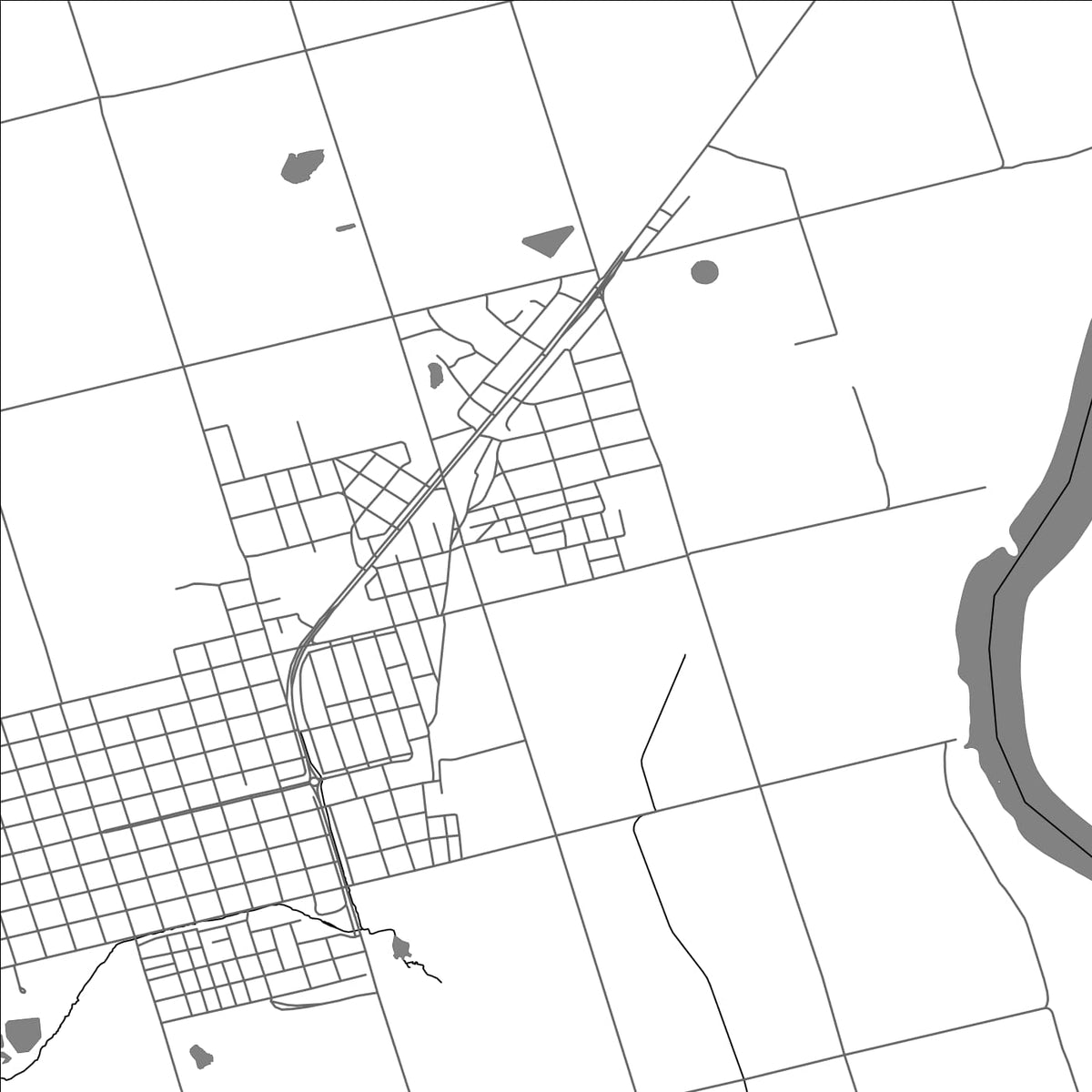 ROAD MAP OF BELLA UNION, URUGUAY BY MAPBAKES