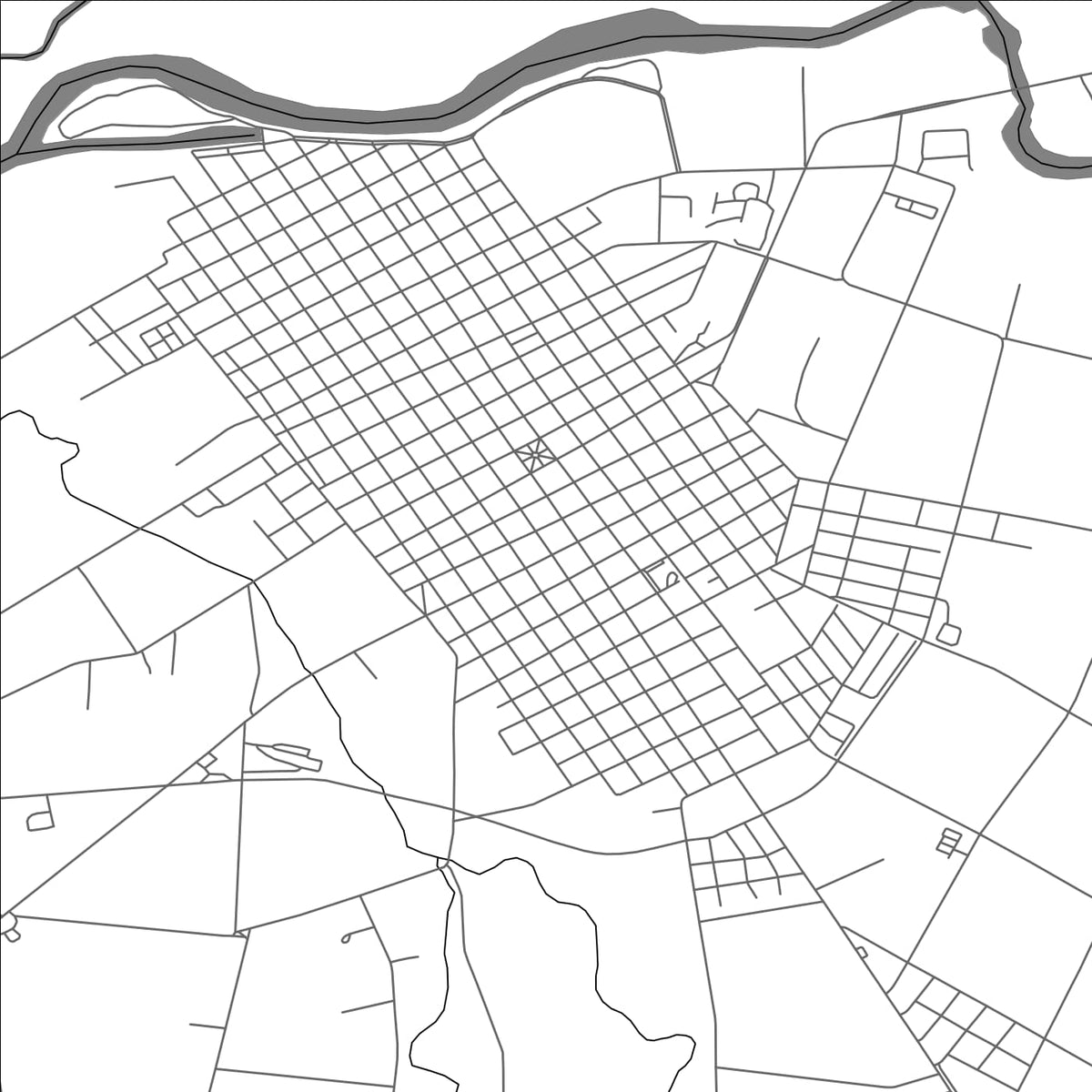 ROAD MAP OF DOLORES, URUGUAY BY MAPBAKES