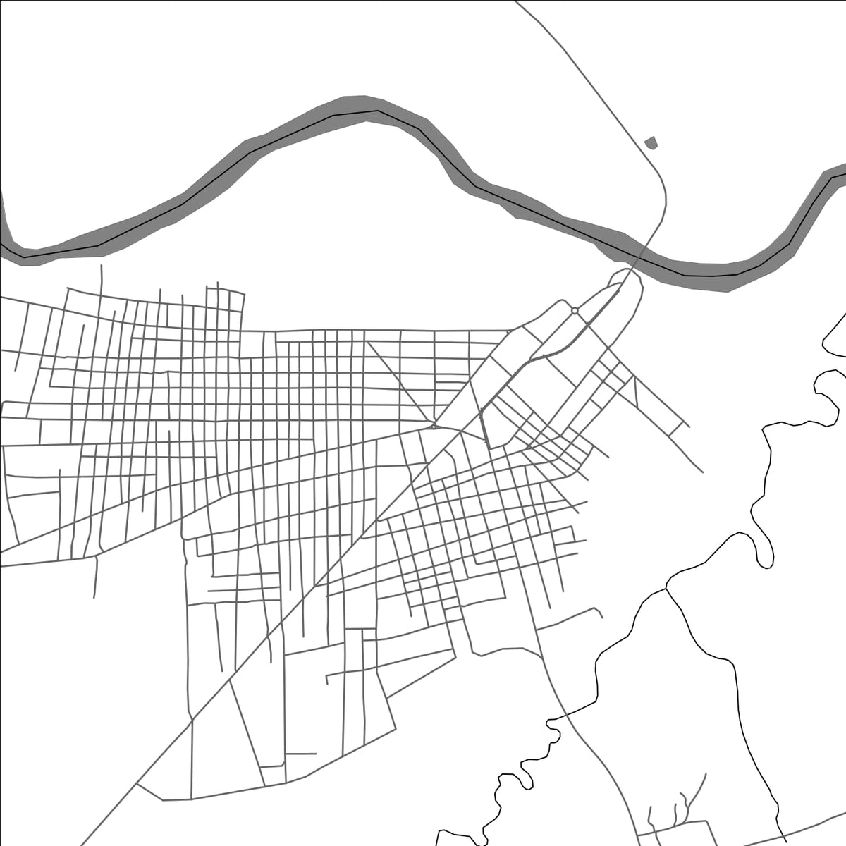 ROAD MAP OF MAKOUA, CONGO BY MAPBAKES
